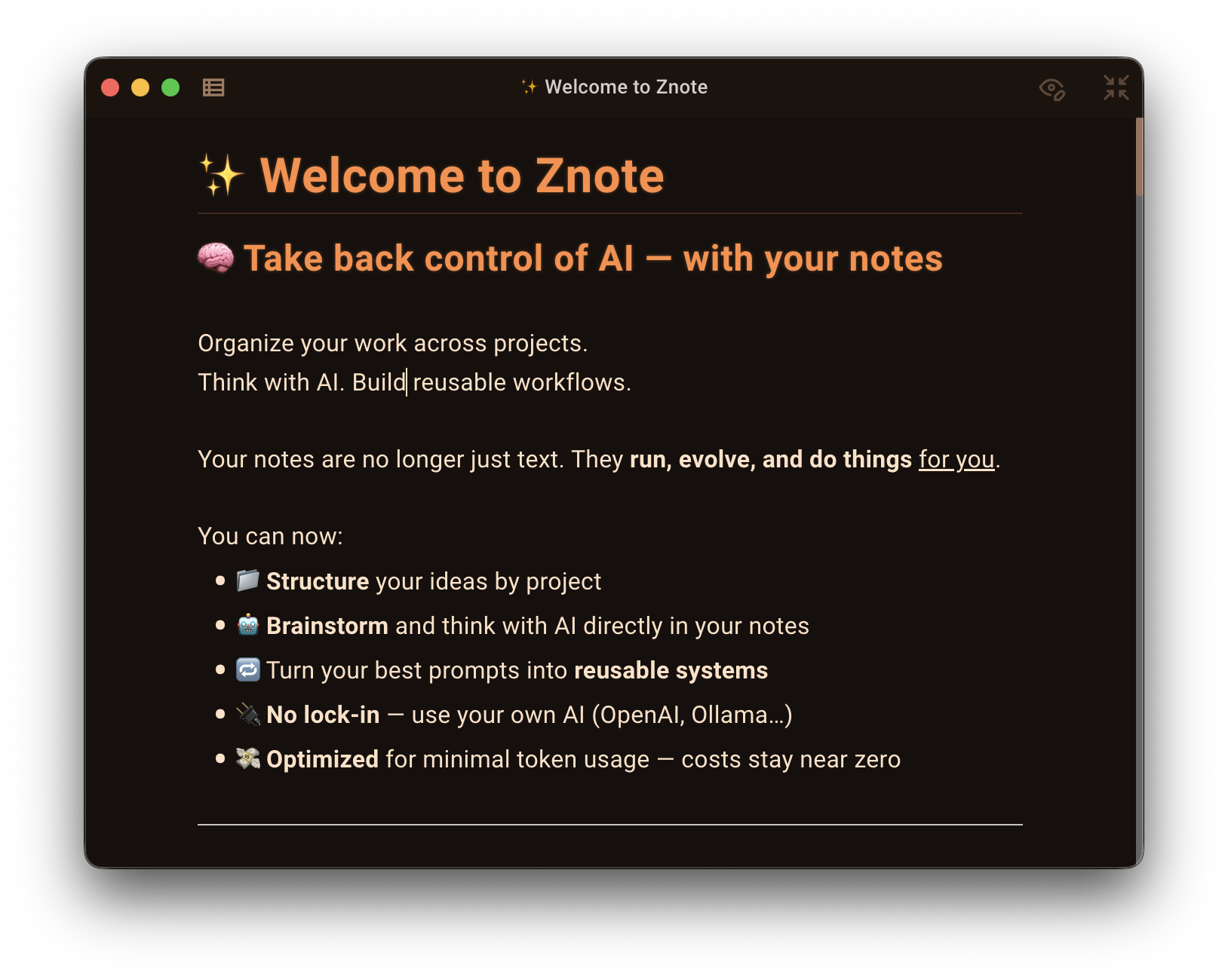 Live mode — Orange theme