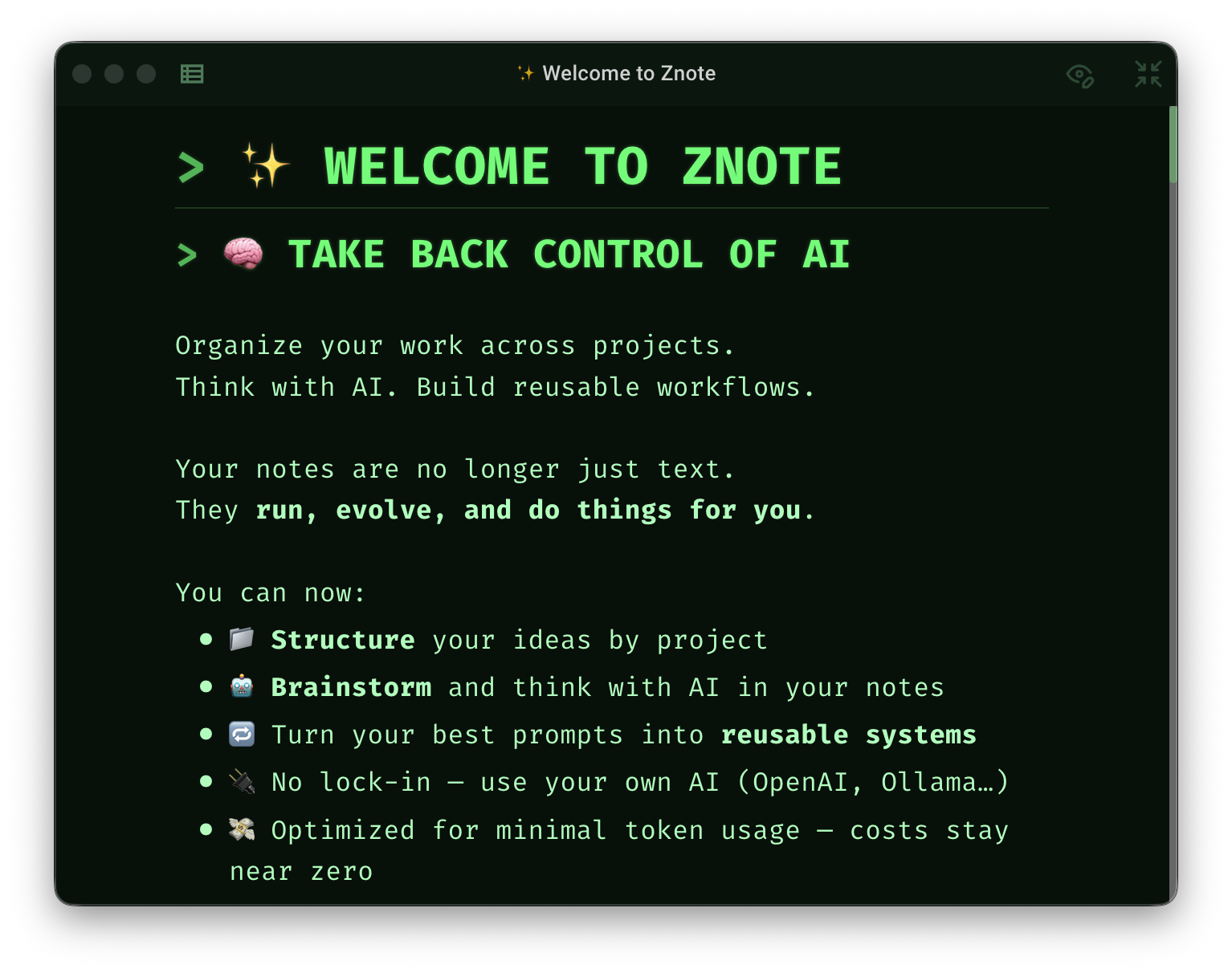 Live mode — Terminal theme